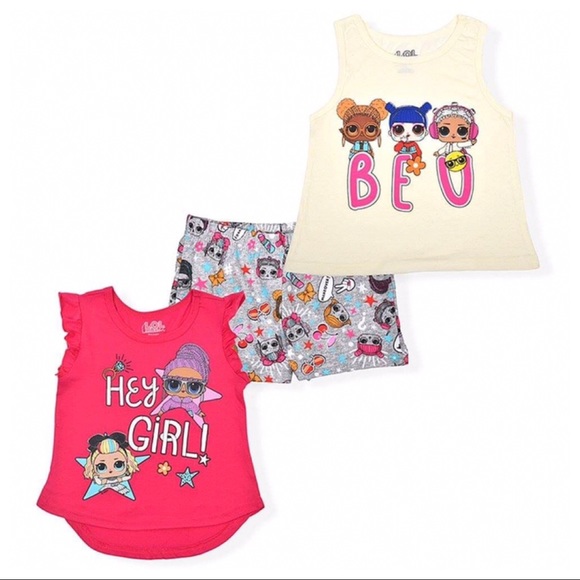 Lol surprise cute 3pc Shorts Set - Picture 1 of 6